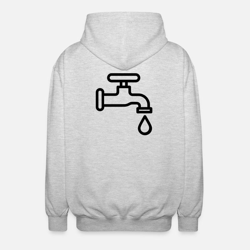 robinet - Veste à capuche unisexe - gris clair chiné