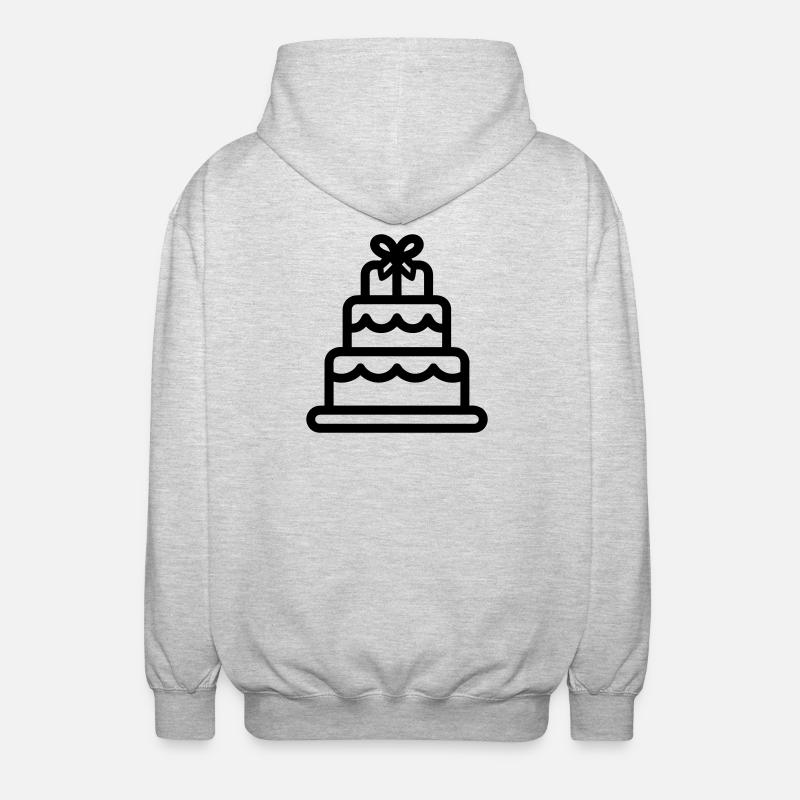 gâteau de mariage - Veste à capuche unisexe - gris clair chiné