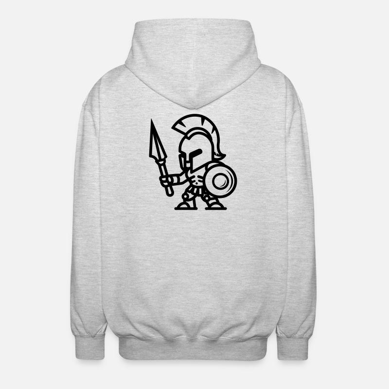 Spartanisch - Unisex Kapuzenjacke - Hellgrau meliert