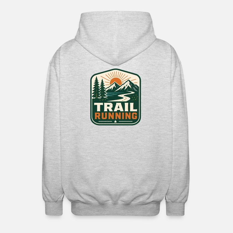 Trail running - Veste à capuche unisexe - gris clair chiné