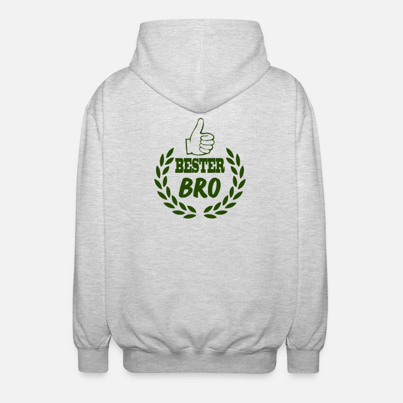 bester_bro - Unisex Hooded Jacket - light heather grey