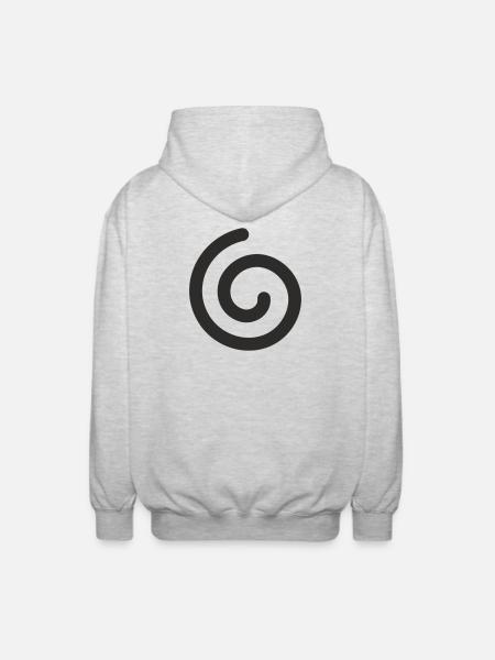 Spiral – Minimalist Symbol Design - Unisex Hooded Jacket - light heather grey