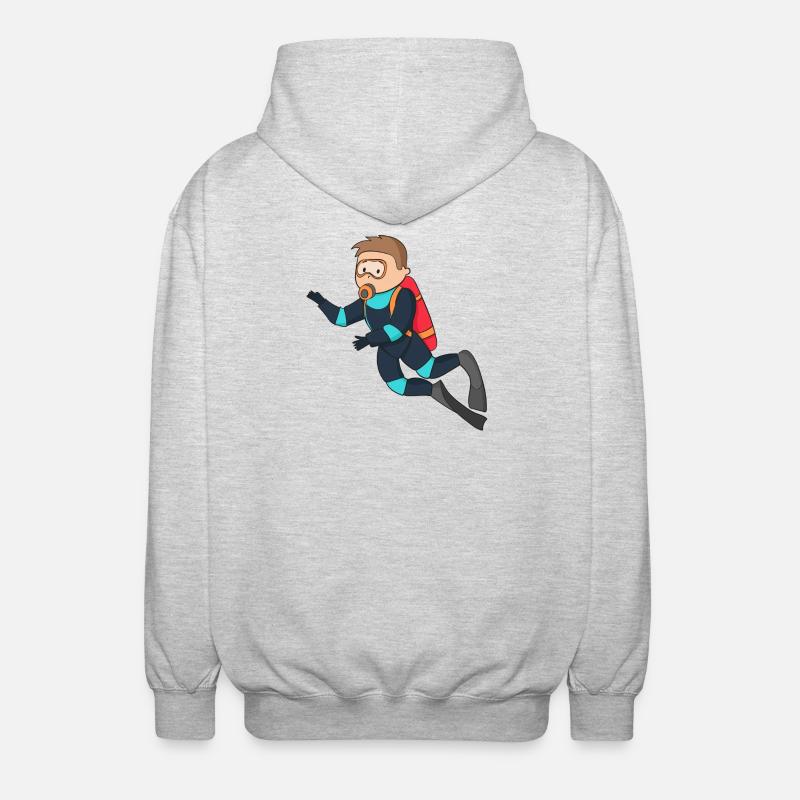 Diving - Unisex Hooded Jacket - light heather grey