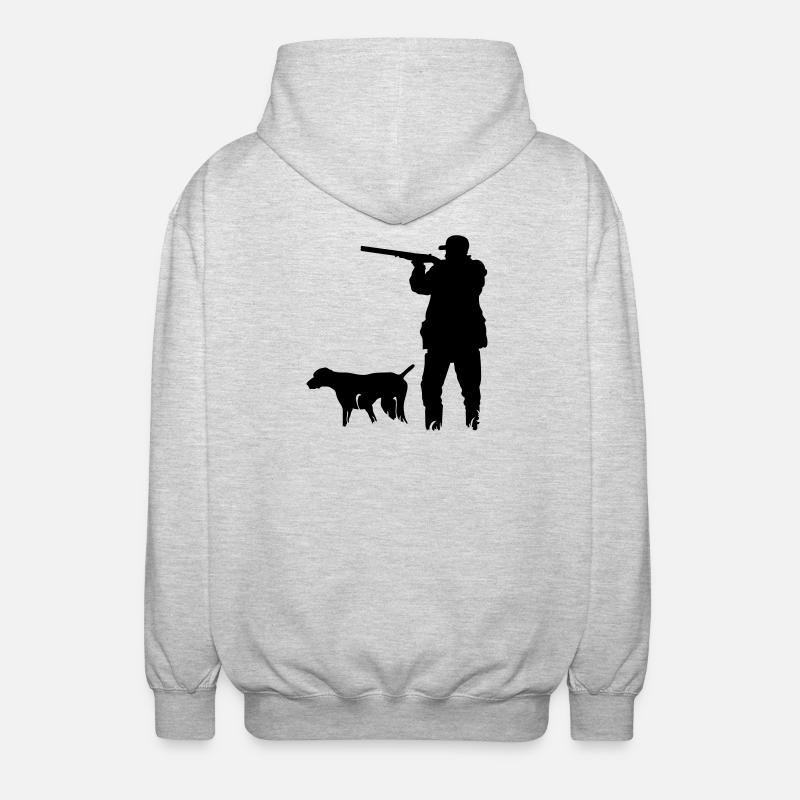 Jäger - Unisex Kapuzenjacke - Hellgrau meliert