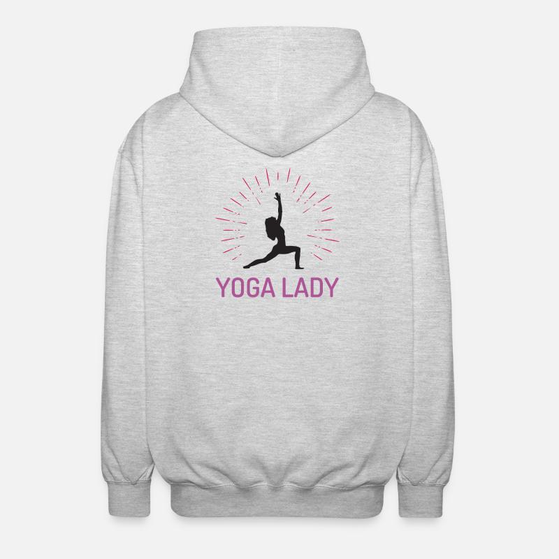 Yoga-Mädchen - Unisex Kapuzenjacke - Hellgrau meliert