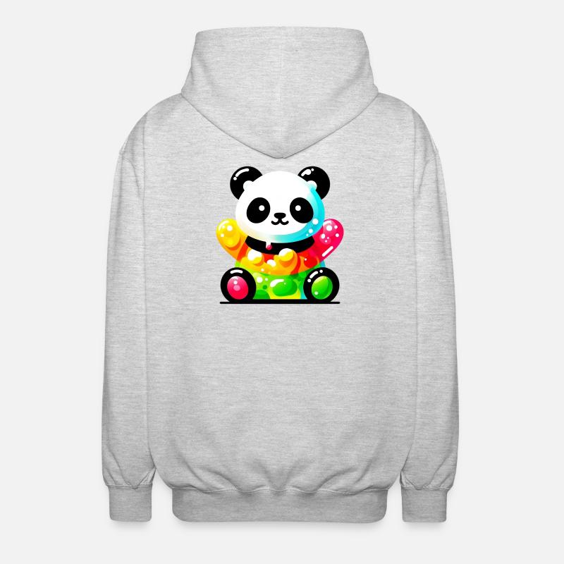 Panda - Unisex Hooded Jacket - light heather grey