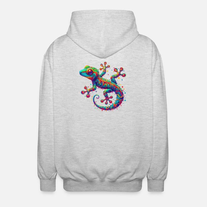 Gecko - Veste à capuche unisexe - gris clair chiné