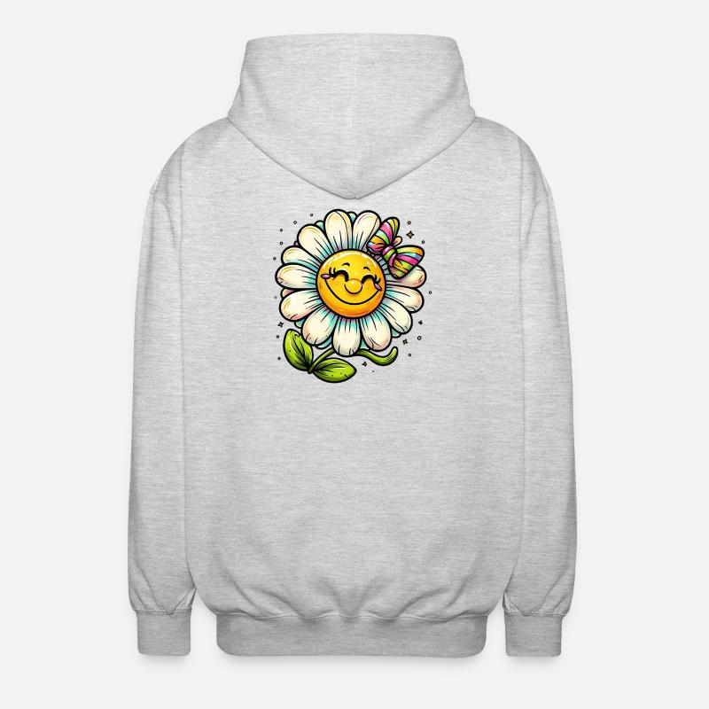 Gänseblümchen - Unisex Kapuzenjacke - Hellgrau meliert