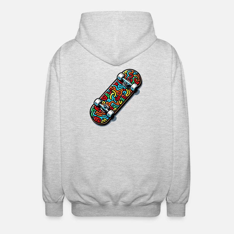 Skateboard - Unisex Hooded Jacket - light heather grey