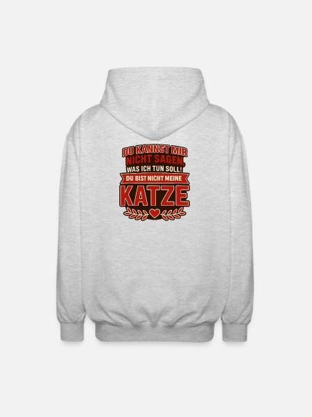 Tu n’es pas mon chat ! - Veste à capuche unisexe - gris clair chiné