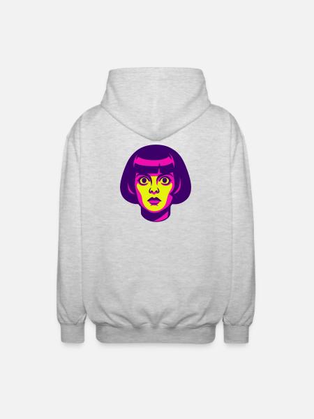 Hypno Beauty 60s - Unisex Hooded Jacket - light heather grey