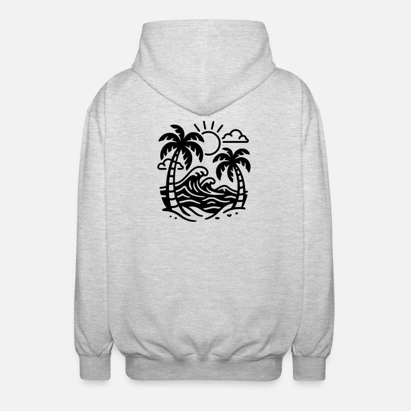 Vacances - Veste à capuche unisexe - gris clair chiné