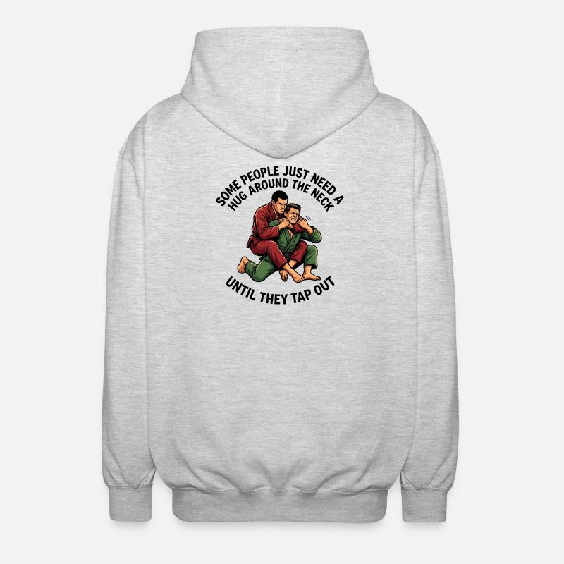 Some people just need a hug - Unisex Hooded Jacket - light heather grey