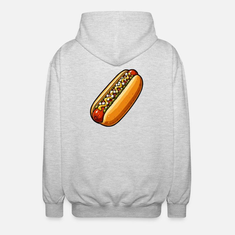 sandwich-1 - Veste à capuche unisexe - gris clair chiné