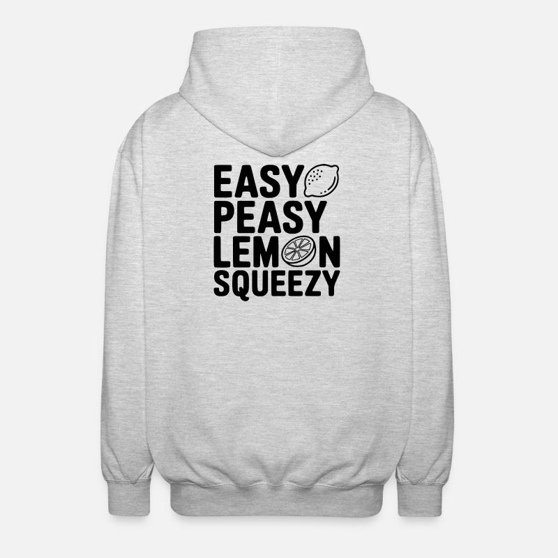 Easy Peasy Lemon Squeezy - Unisex Hooded Jacket - light heather grey