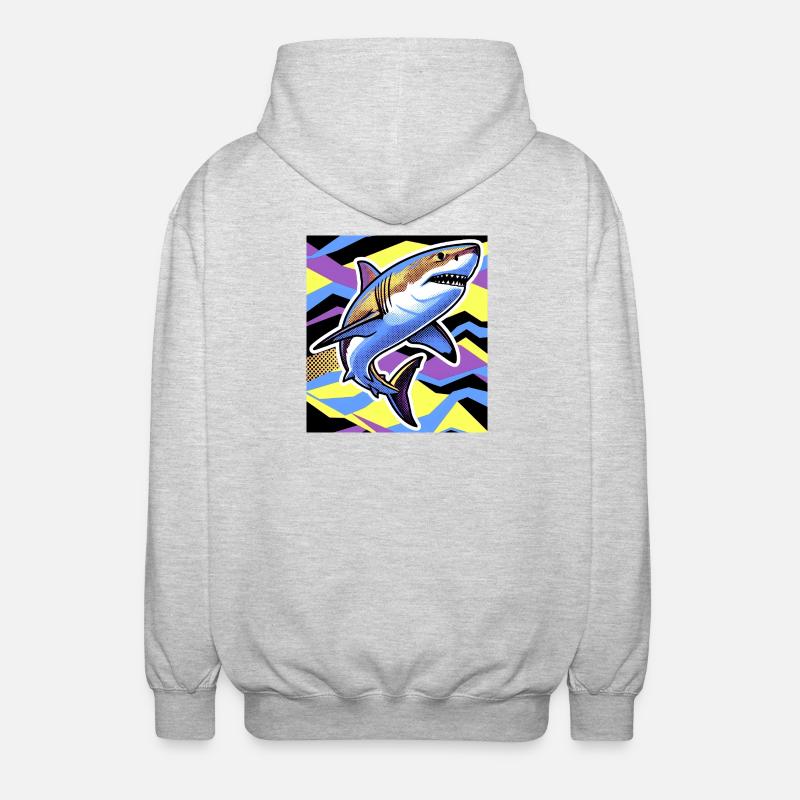Requin - Veste à capuche unisexe - gris clair chiné
