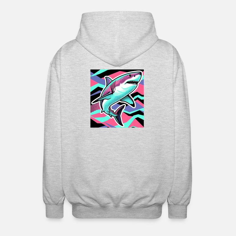 Requin - Veste à capuche unisexe - gris clair chiné