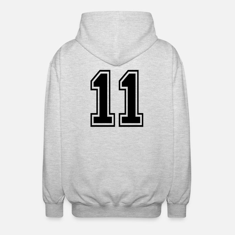 11 - Veste à capuche unisexe - gris clair chiné