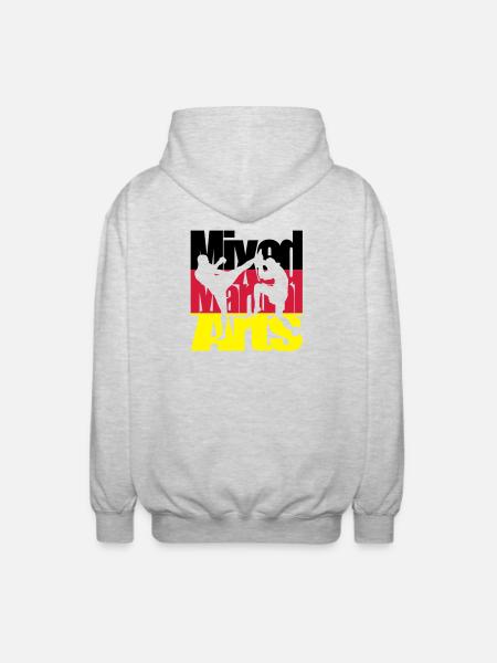 Mixed martial arts German - Unisex Hooded Jacket - light heather grey