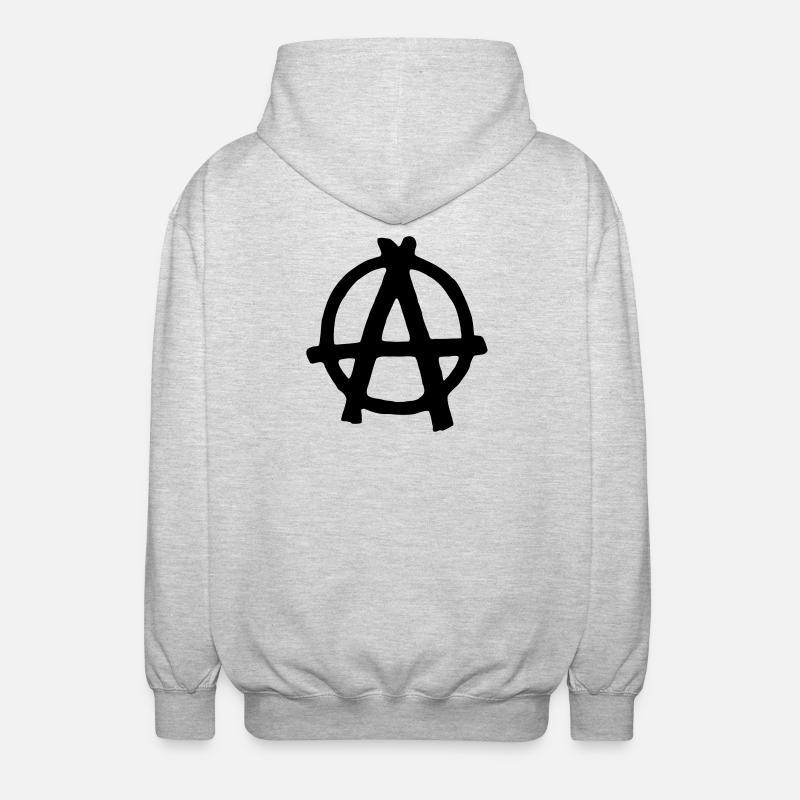 Anarchy - Veste à capuche unisexe - gris clair chiné