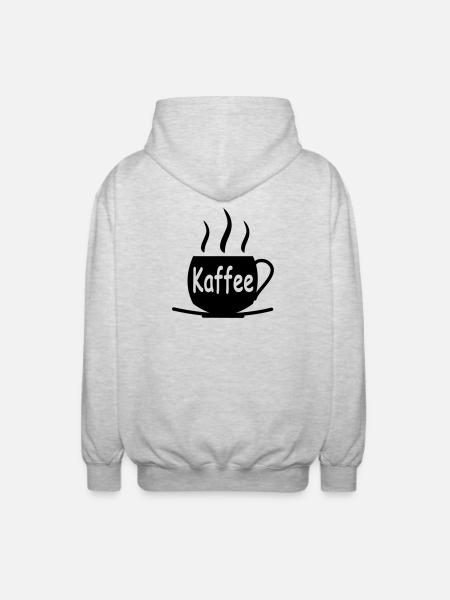 kaffee tasse büro - Unisex Kapuzenjacke - Hellgrau meliert