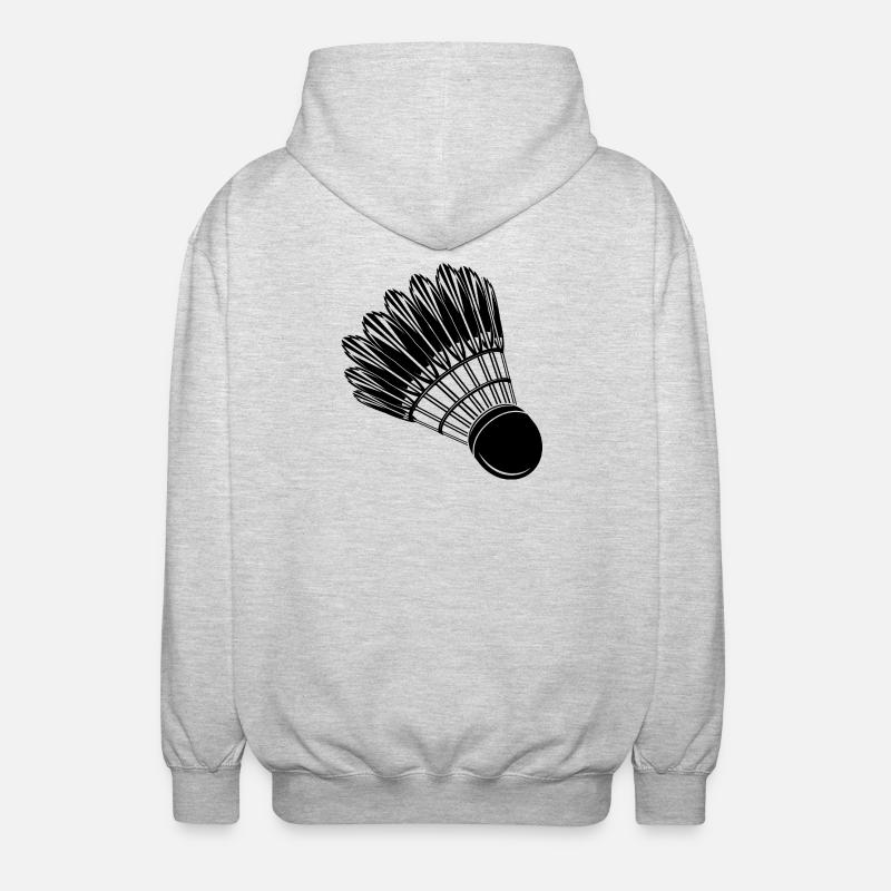 Badminton Badminton Badminton Dessin - Veste à capuche unisexe - gris clair chiné