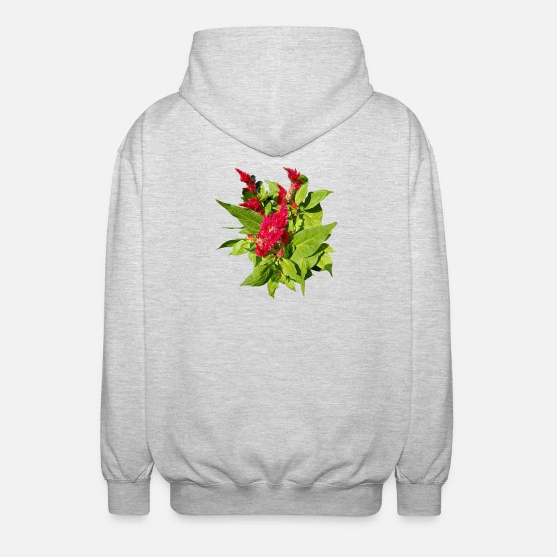 RED CELOSIA - Unisex Hooded Jacket - light heather grey