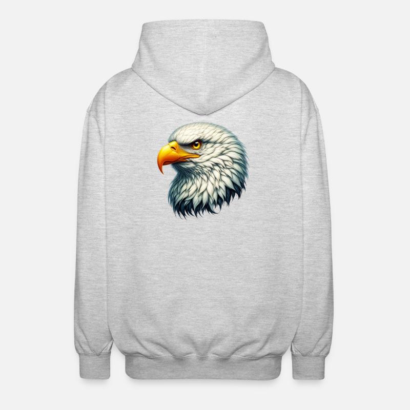 Adler - Unisex Kapuzenjacke - Hellgrau meliert