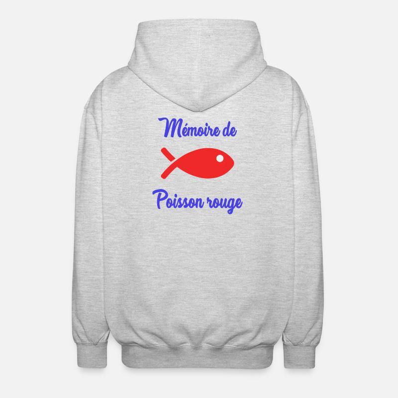 FISCH. APRILSCHERZ. HUMOR - Unisex Kapuzenjacke - Hellgrau meliert