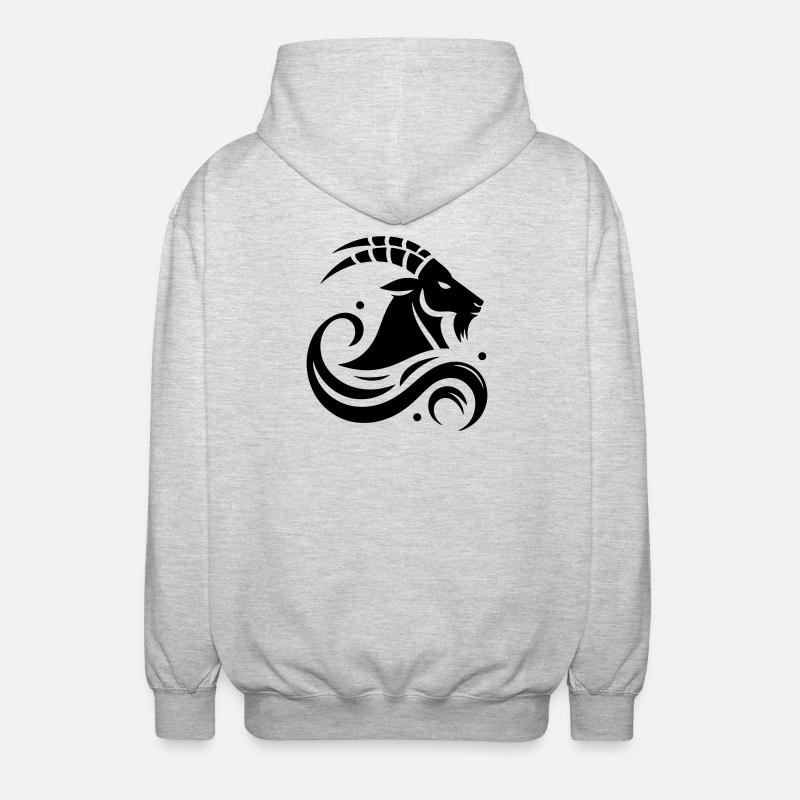 Capricorne - Veste à capuche unisexe - gris clair chiné