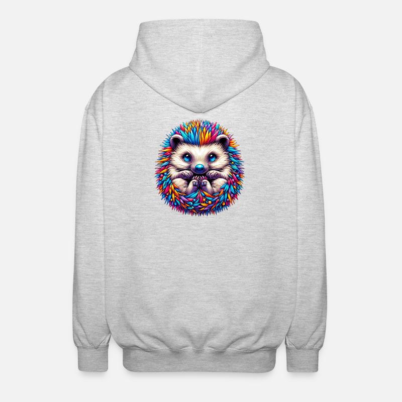 Igel - Unisex Kapuzenjacke - Hellgrau meliert