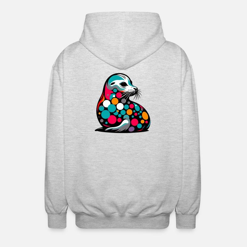 Phoque - Veste à capuche unisexe - gris clair chiné