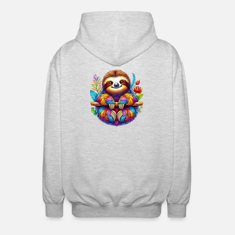 Faultier - Unisex Kapuzenjacke - Hellgrau meliert
