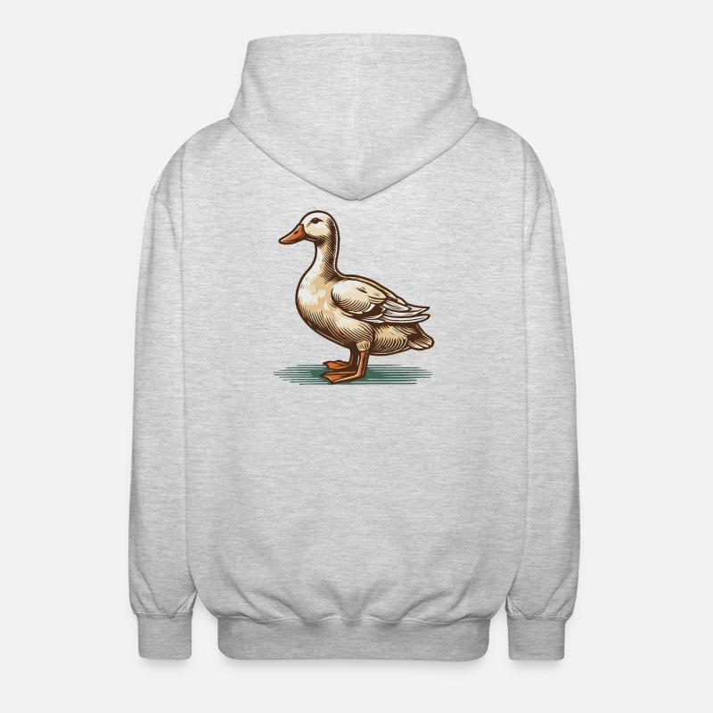 Canard - Veste à capuche unisexe - gris clair chiné