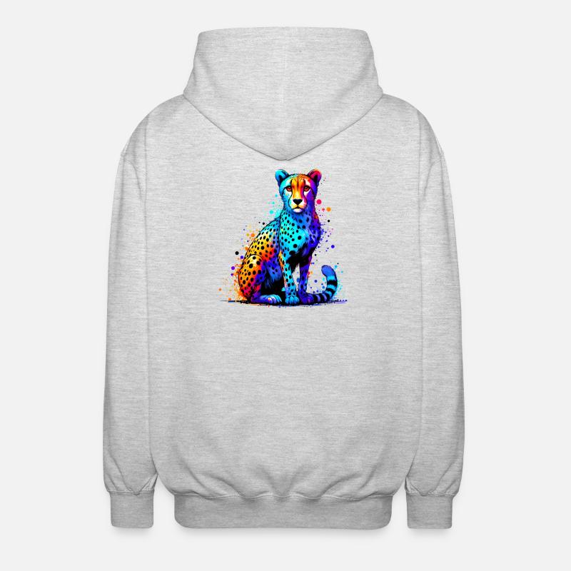 Guépard - Veste à capuche unisexe - gris clair chiné