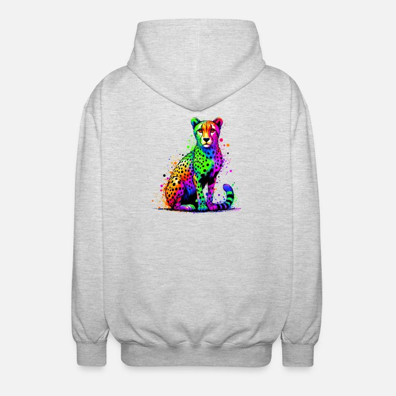 Guépard - Veste à capuche unisexe - gris clair chiné