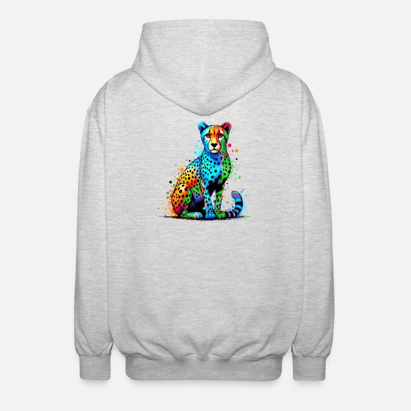 Gepard - Unisex Kapuzenjacke - Hellgrau meliert