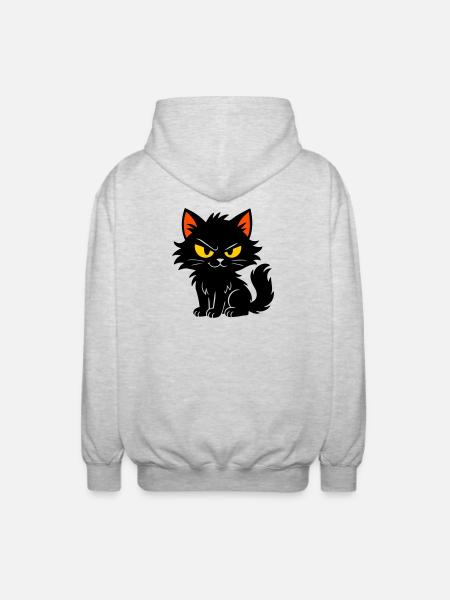 Chaton doux - Veste à capuche unisexe - gris clair chiné