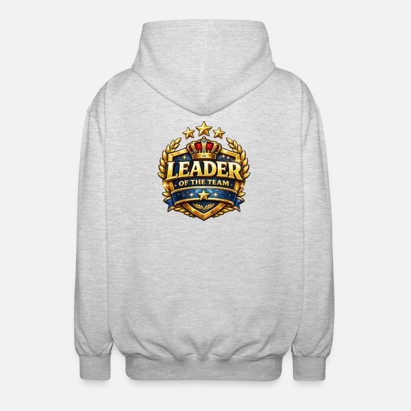 Chef de l’équipe Crown Badge - Veste à capuche unisexe - gris clair chiné