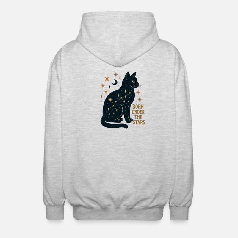 Constellation du Chat Stellaire - Veste à capuche unisexe - gris clair chiné