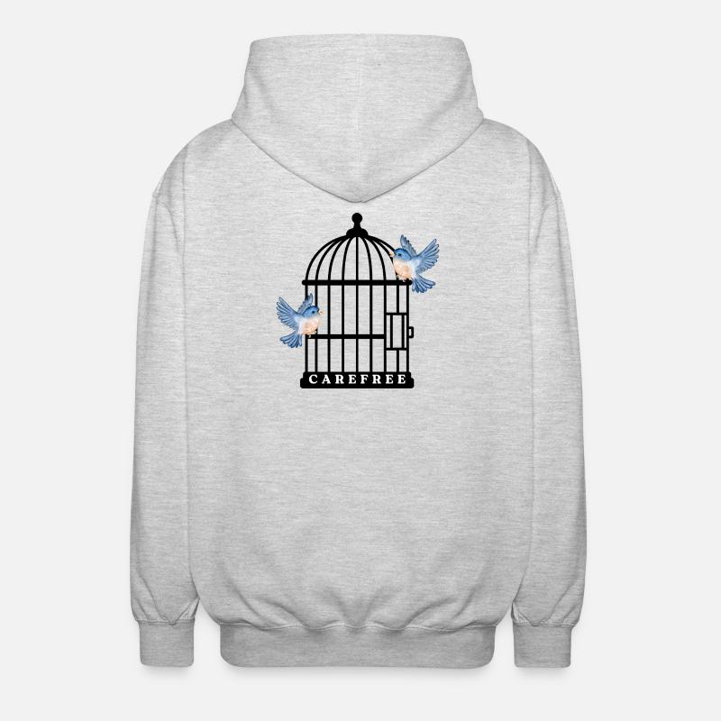 insouciant - Veste à capuche unisexe - gris clair chiné