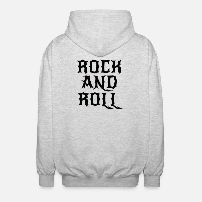 Gothic Rock and Roll Logo - Unisex Kapuzenjacke - Hellgrau meliert