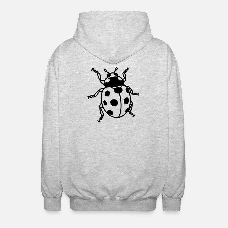 Ladybug - Unisex Hooded Jacket - light heather grey