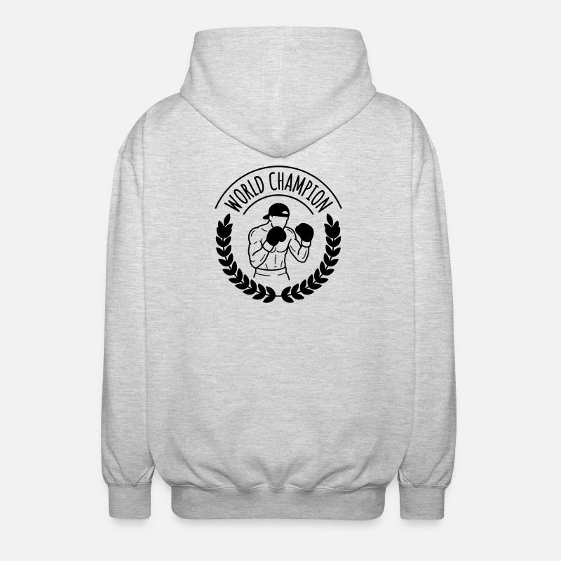 Boxen - Unisex Kapuzenjacke - Hellgrau meliert