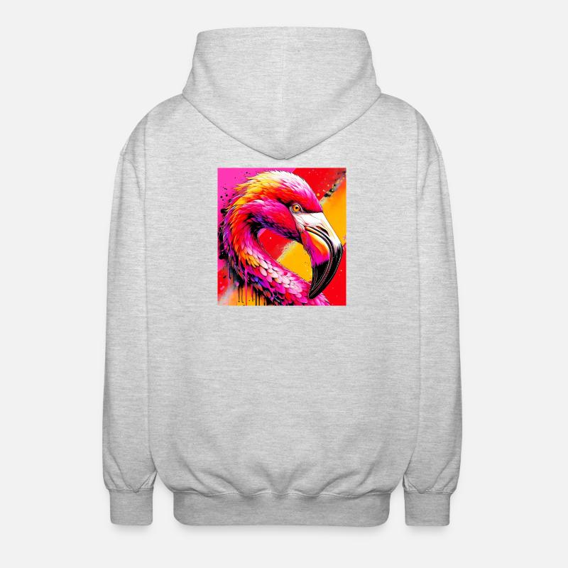 Flamant - Veste à capuche unisexe - gris clair chiné