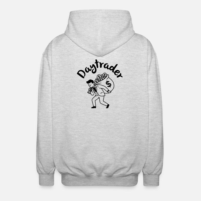daytrader - Unisex Hooded Jacket - light heather grey