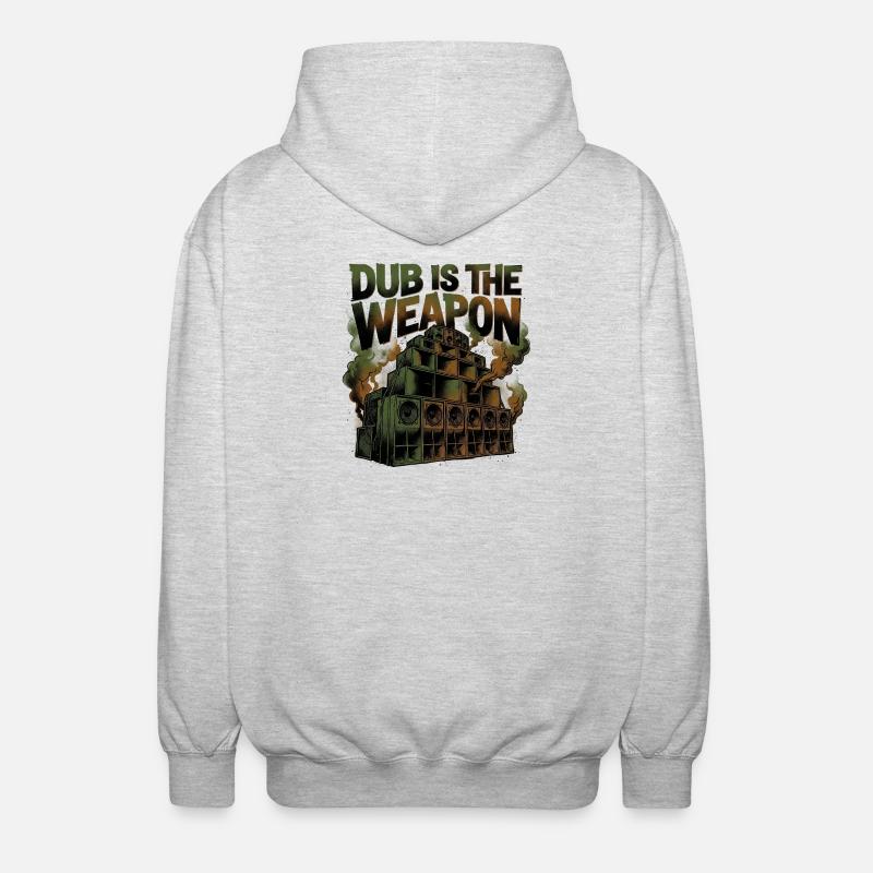 Reggae Dub Is The Weapon - Unisex Hooded Jacket - light heather grey