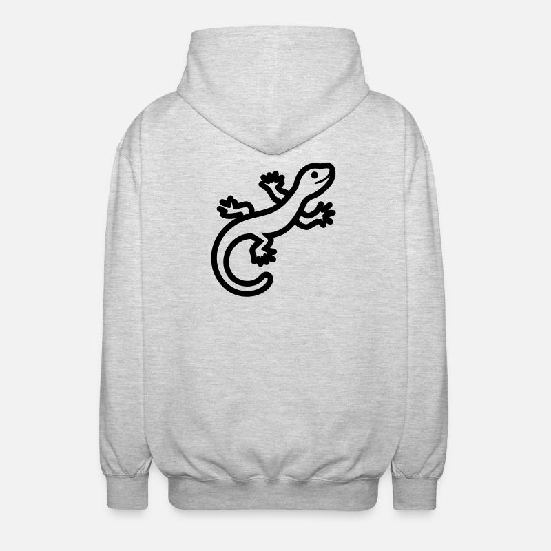 lizard - Unisex Hooded Jacket - light heather grey