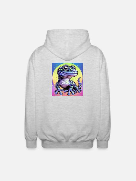 Gecko - Veste à capuche unisexe - gris clair chiné