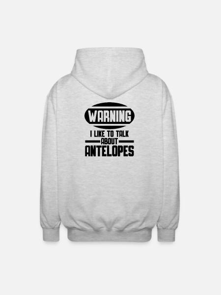 Antelope Funny Saying - Unisex Hooded Jacket - light heather grey